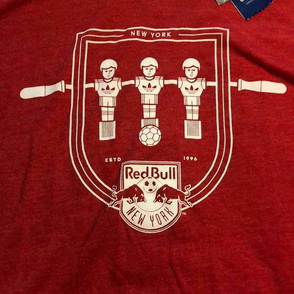 Adidas MLS Red Bulls red soft t-shirt NWT - Picture 2 of 8